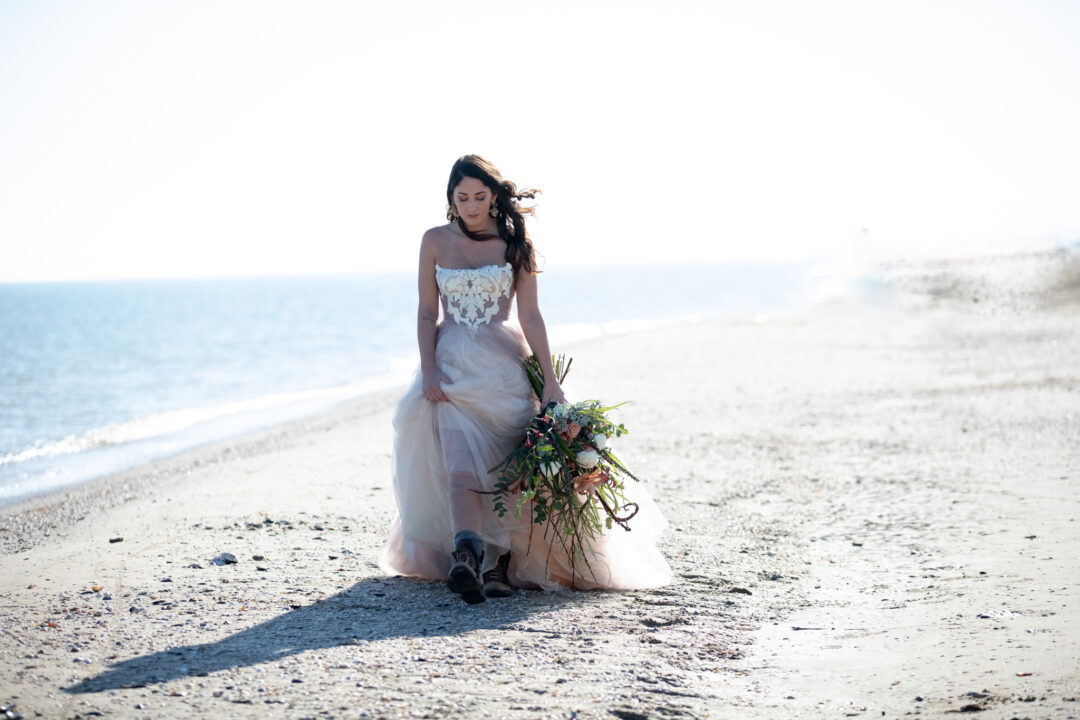 abito da sposa per spiaggia